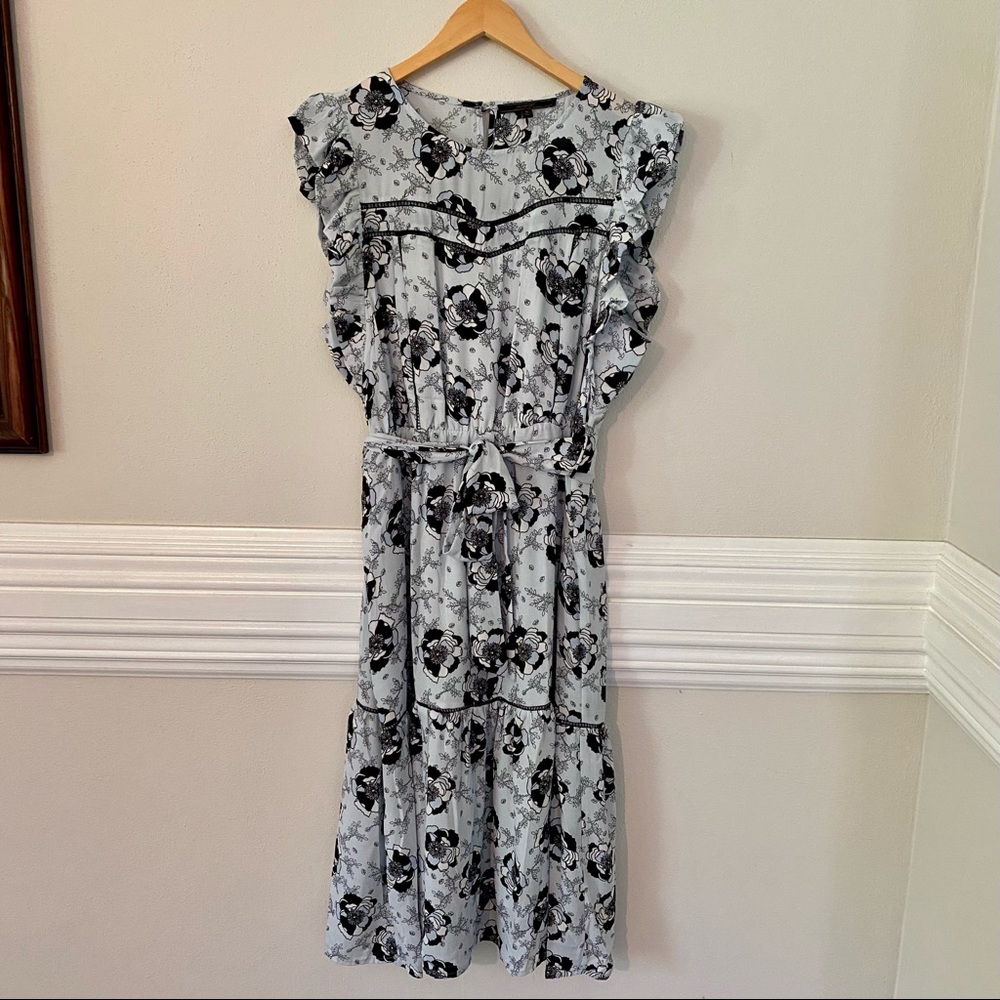 NWOT Maxsport XL Light Blue Floral Midi Dress